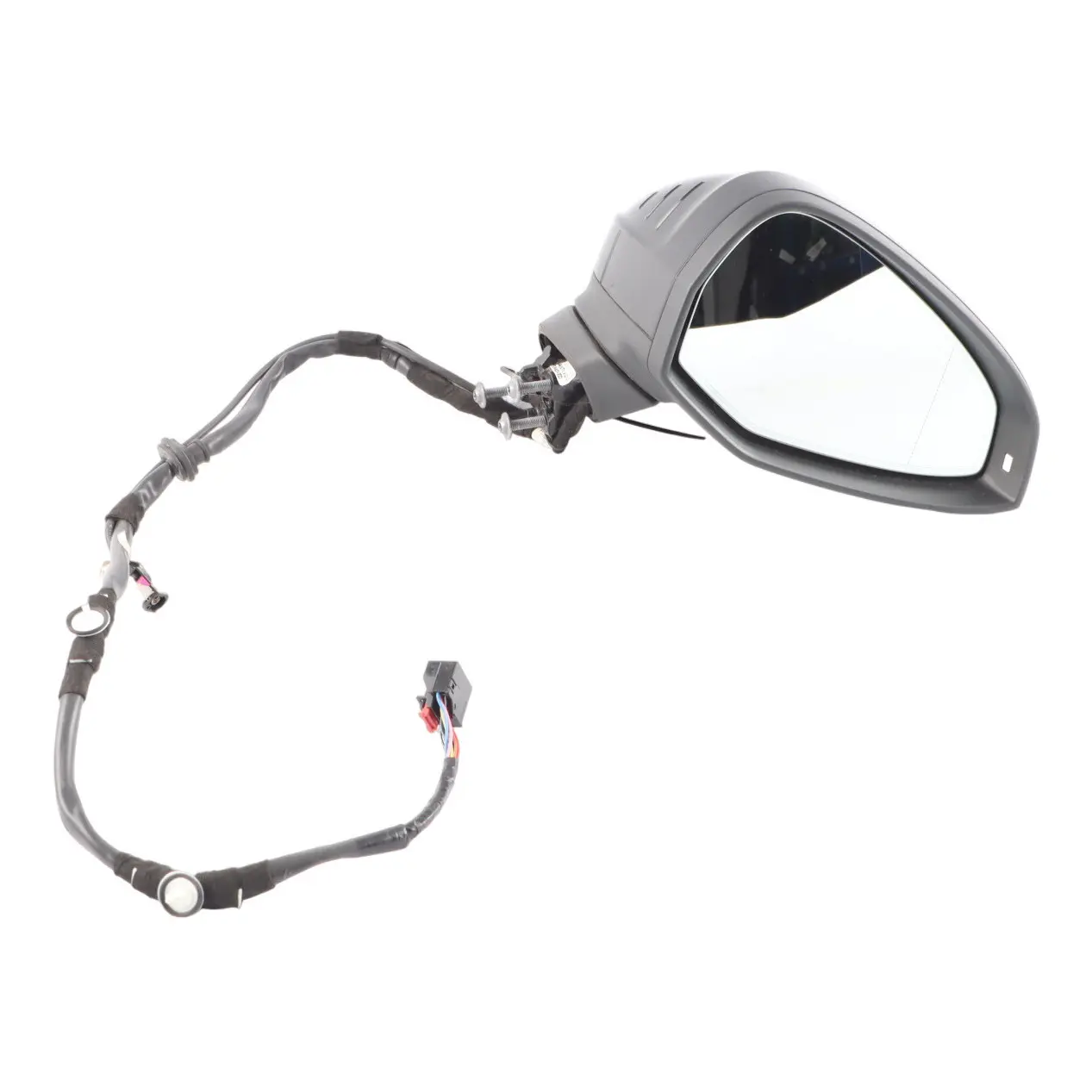Audi A4 B9 Wing Mirror Heated Indicator Right O/S Mythical Black Metallic Y9T