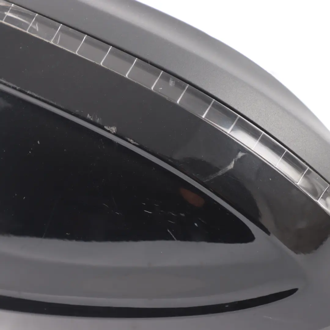 Audi A4 B9 Wing Mirror Heated Indicator Right O/S Mythical Black Metallic Y9T - SKU RHD-8W2857410H-MYB - Part number 8W2857410H