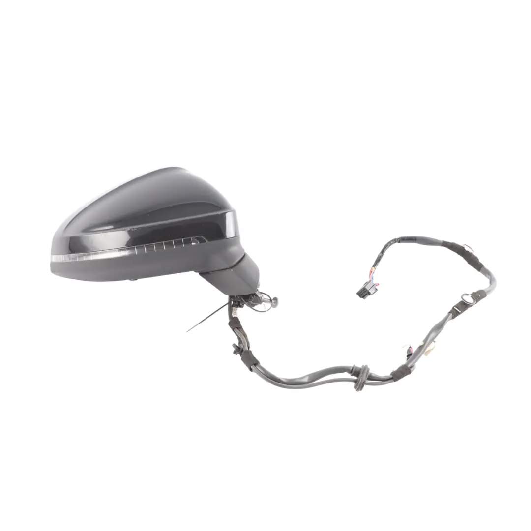 Audi A4 B9 Wing Mirror Heated Indicator Right O/S Mythical Black Metallic Y9T - SKU RHD-8W2857410H-MYB - Part number 8W2857410H