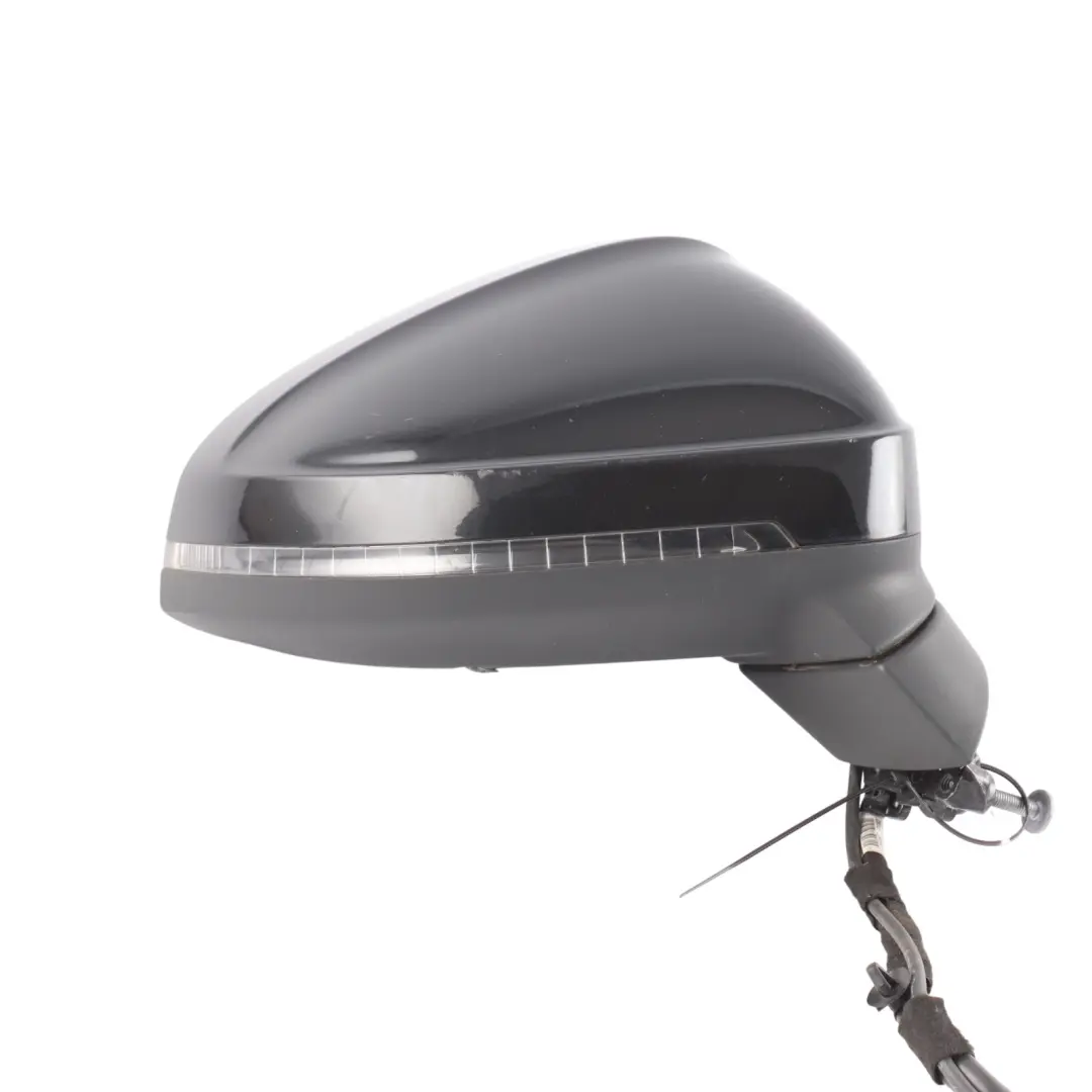 Wing Mirror Heated Indicator Right O/S Mythical Black Metallic Y9T to Audi A4 B9 with Part number 8W2857410H Audi A4 B9 Wing Mirror Heated Indicator Right O/S Mythical Black Metallic Y9T - SKU RHD-8W2857410H-MYB - Part number 8W2857410H