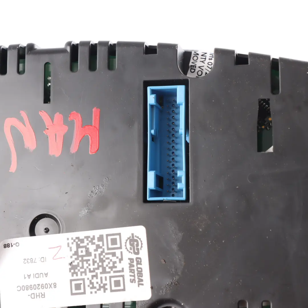 Instrument Cluster Speedometer Clocks Manual to Audi A1 8X Petrol with Part number 8X0920980C Audi A1 8X Petrol Instrument Cluster Speedometer Clocks Manual - SKU RHD-8X0920980C - Part number 8X0920980C