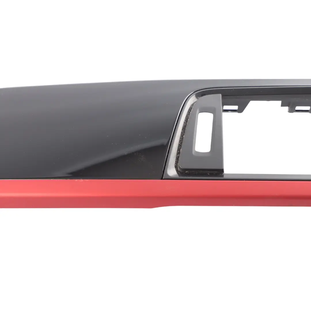 Dashboard Trim Panel Dash Cover Strip Black Gleaming Coral Red Matt to BMW F30 F31 with Part number 9231459 BMW F30 F31 Dashboard Trim Panel Dash Cover Strip Black Gleaming Coral Red Matt - SKU RHD-9231459 - Part number 9231459