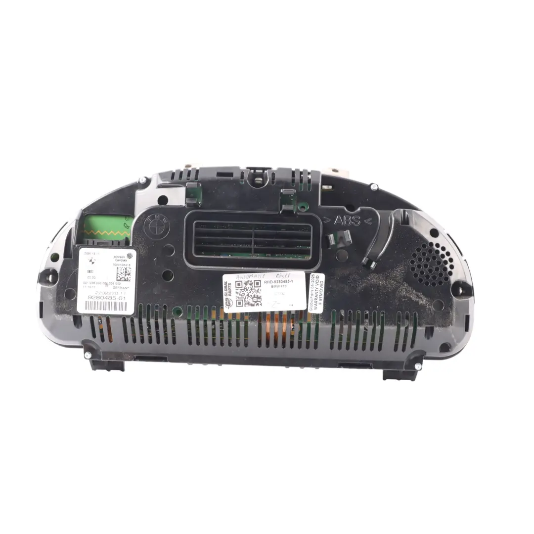  Instrument Cluster BMW F07 F10 F11 Diesel Speedo Clocks Manual Gearbox - SKU RHD-9280485-1 - Part number 9280485