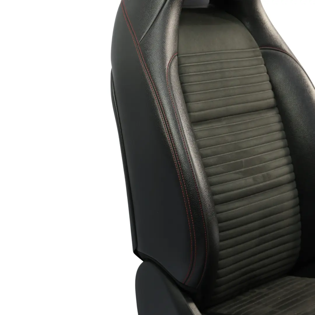 Mercedes W176 Front Seat Sport Fabric Leather Black Red Threads Left N/S - SKU A1769106307-1 - Part number A1769106307