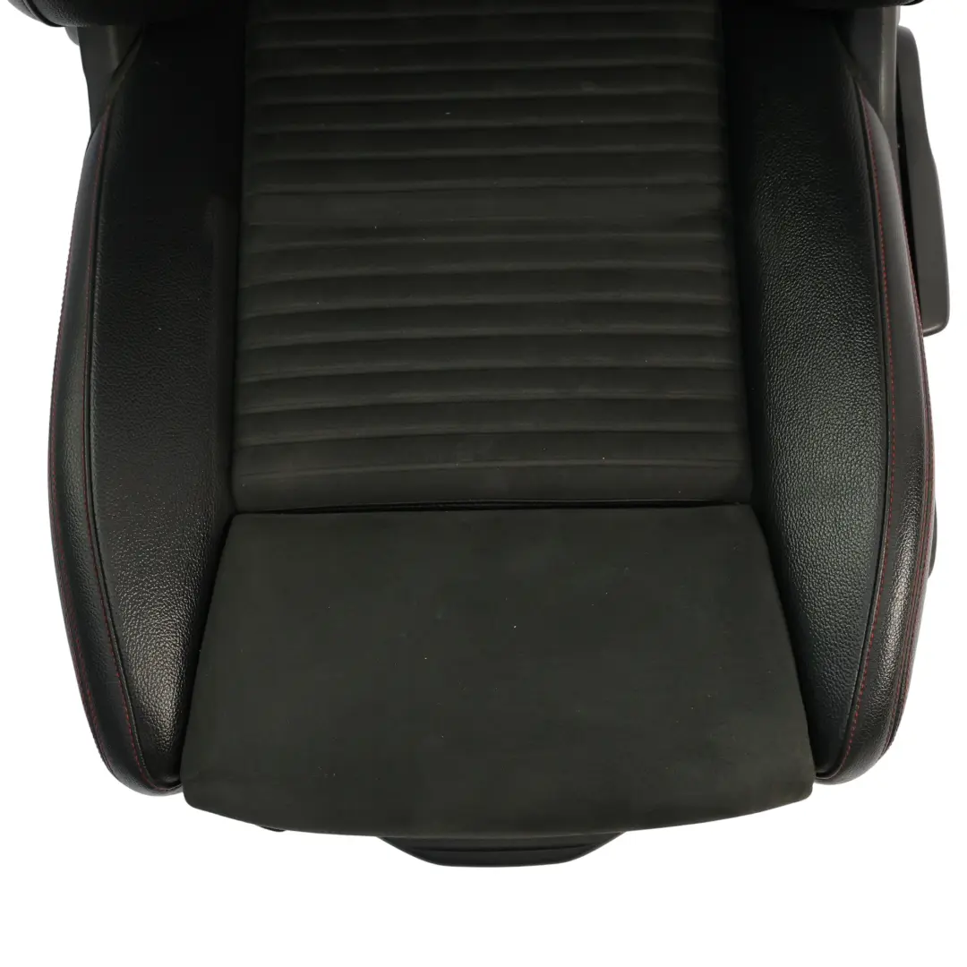 Vorder Sitz Sport Stoff Leder Schwarz Rot Fäden Links für Mercedes W176 mit Teilenummer A1769106307 Mercedes W176 Vorder Sitz Sport Stoff Leder Schwarz Rot Fäden Links - SKU A1769106307-1 - Teilenummer A1769106307