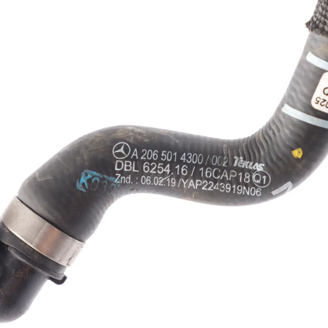 M254 Petrol Engine Water Coolant Hose Line Pipe Tube to Mercedes W206 with Part number A2065014300 Mercedes W206 M254 Petrol Engine Water Coolant Hose Line Pipe Tube - SKU RHD-A2065014300 - Part number A2065014300