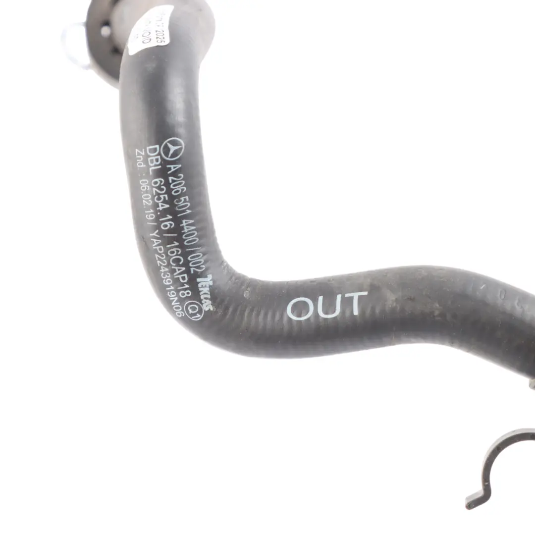 M254 Petrol Engine Water Coolant Hose Line Pipe Tube to Mercedes W206 with Part number A2065014400 Mercedes W206 M254 Petrol Engine Water Coolant Hose Line Pipe Tube - SKU RHD-A2065014400 - Part number A2065014400