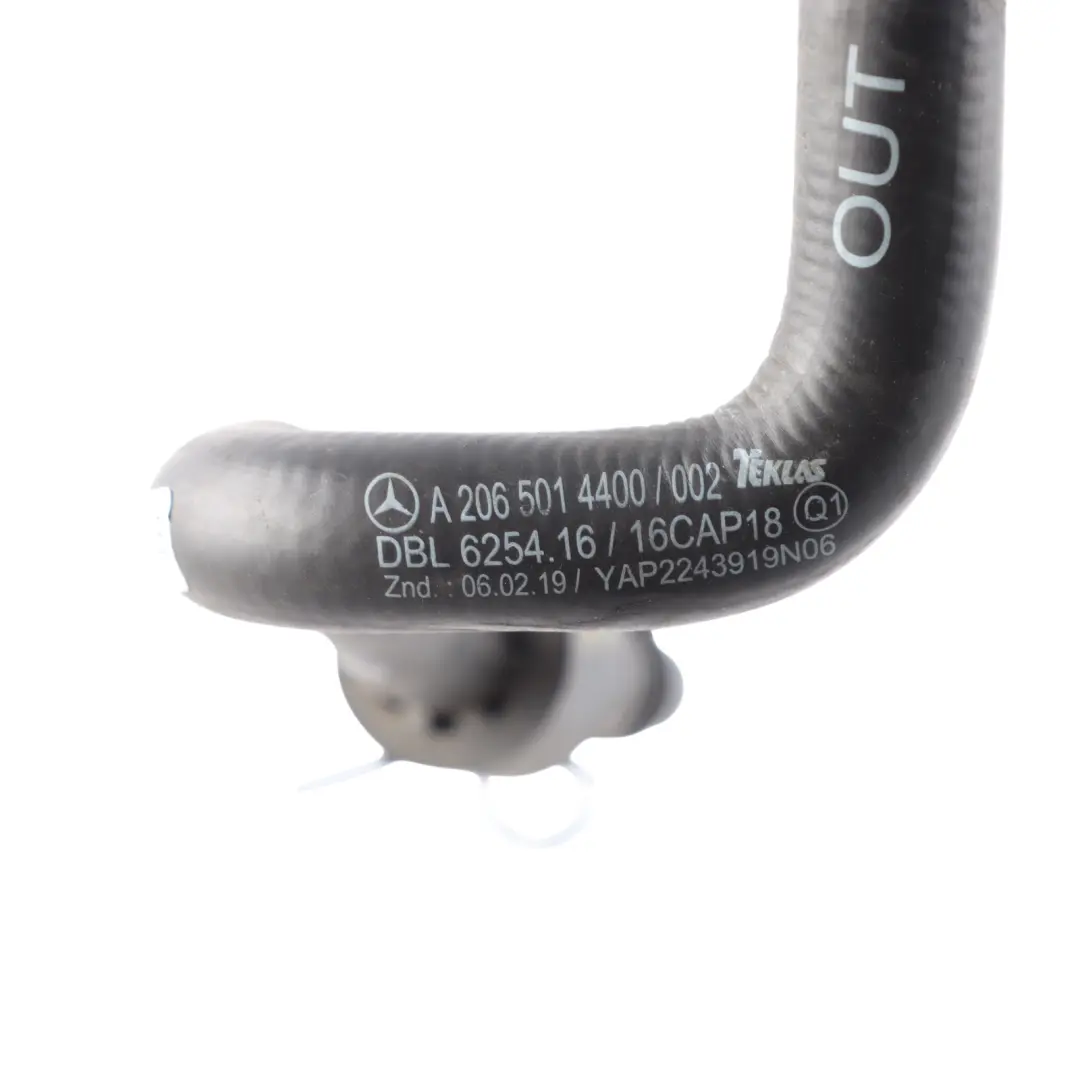 M254 Petrol Engine Water Coolant Hose Line Pipe Tube to Mercedes W206 with Part number A2065014400 Mercedes W206 M254 Petrol Engine Water Coolant Hose Line Pipe Tube - SKU RHD-A2065014400 - Part number A2065014400