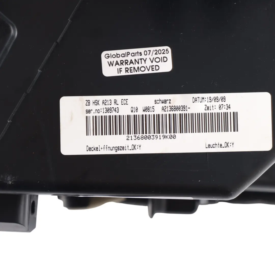  Glove Box Mercedes W213 S213 Dashboard Storage Tray Glovebox Black A2136800391 - SKU RHD-A2136801209 - Part number A2136801209