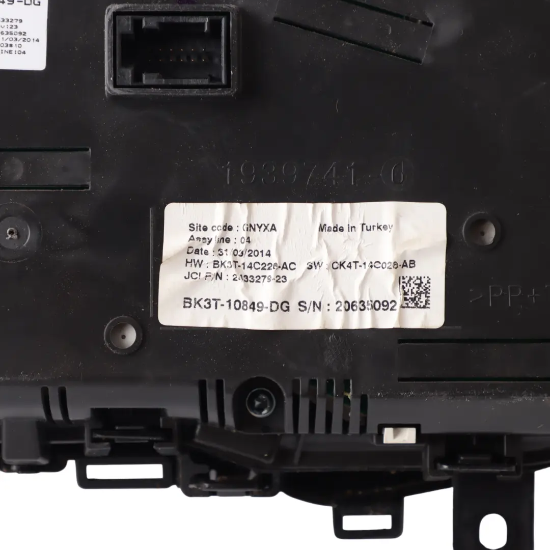 Mk8 VI Instrument Cluster Speedo Meter Diesel Manual to Ford Transit with Part number BK3T10849DG Ford Transit Mk8 VI Instrument Cluster Speedo Meter Diesel Manual - SKU RHD-BK3T10849DG - Part number BK3T10849DG