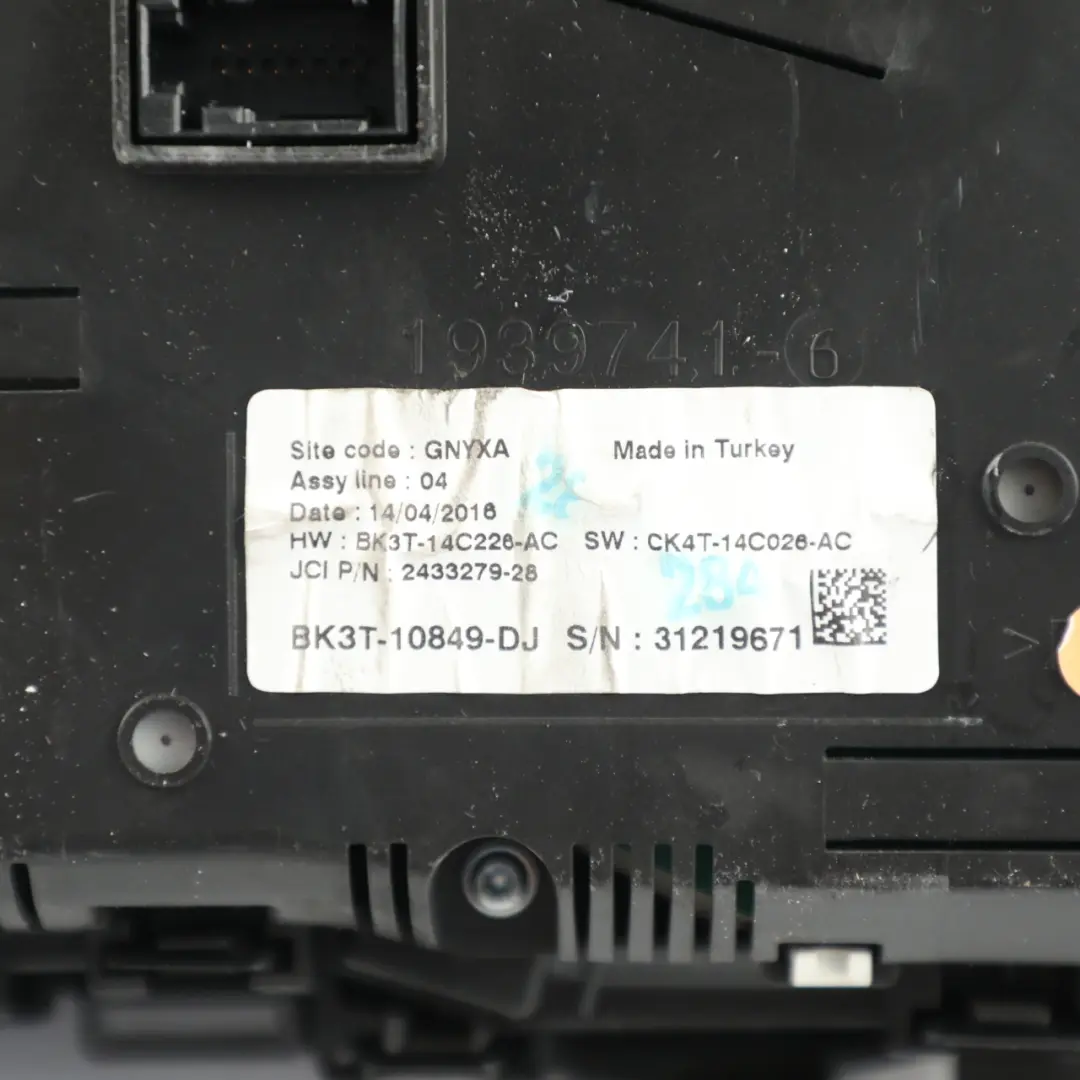 Ford Transit Mk8 Instrument Cluster Speedo Speedometer Manual Diesel - SKU RHD-BK3T10849DJ - Part number BK3T10849DJ