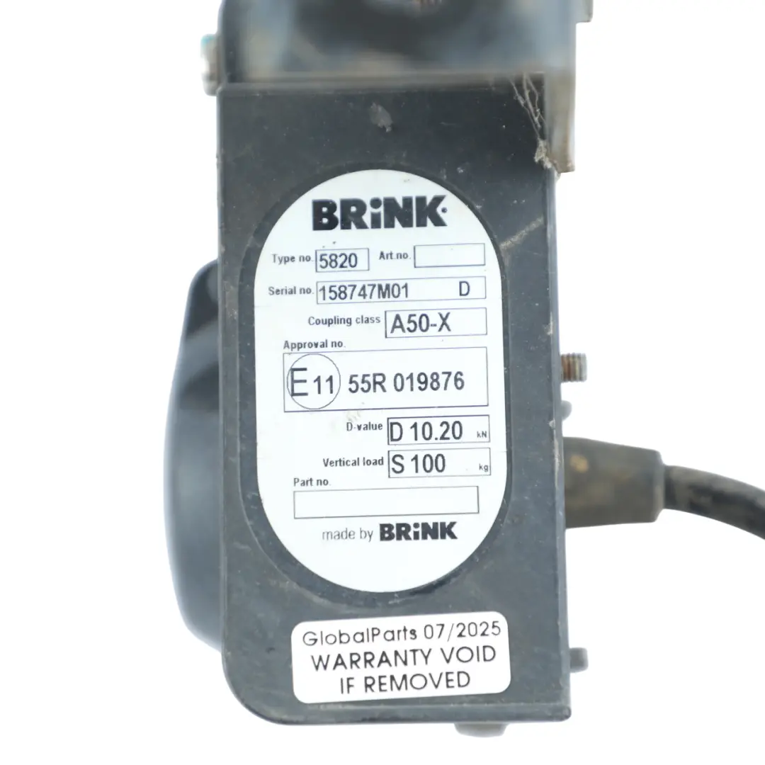  Brink Towbar Electrical Towing Hitch Mercedes S204 Trailer Hook Set A50-X 5820 - SKU S204-HOOK-BRINK - Part number S204-HOOK-BRINK