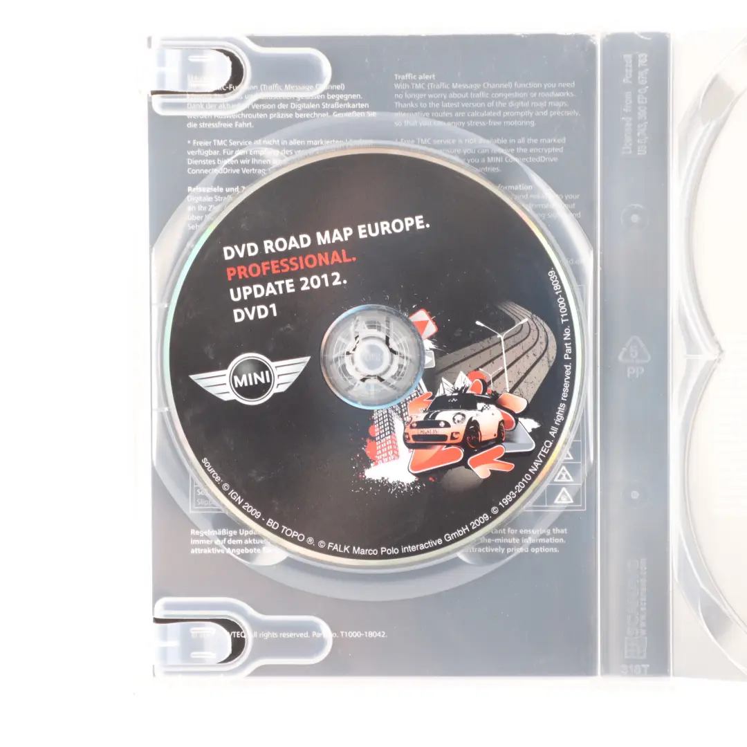Disc High Navigation DVD 2009-2 Road Map Europe -14848 to Mini R56 with Part number T1000 Mini R56 Disc High Navigation DVD 2009-2 Road Map Europe -14848 - SKU T1000-18039 - Part number T1000
