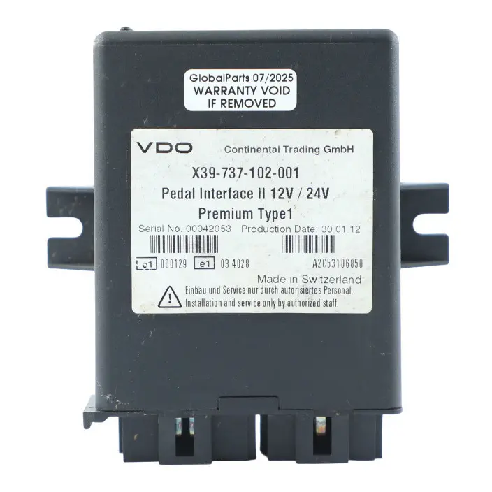 VDO Pedal Interface II Control Unit Accelerator Module 12V/24V to with Part number X39-737-102-001 VDO Pedal Interface II Control Unit Accelerator Module 12V/24V - SKU X39-737-102-001 - Part number X39-737-102-001