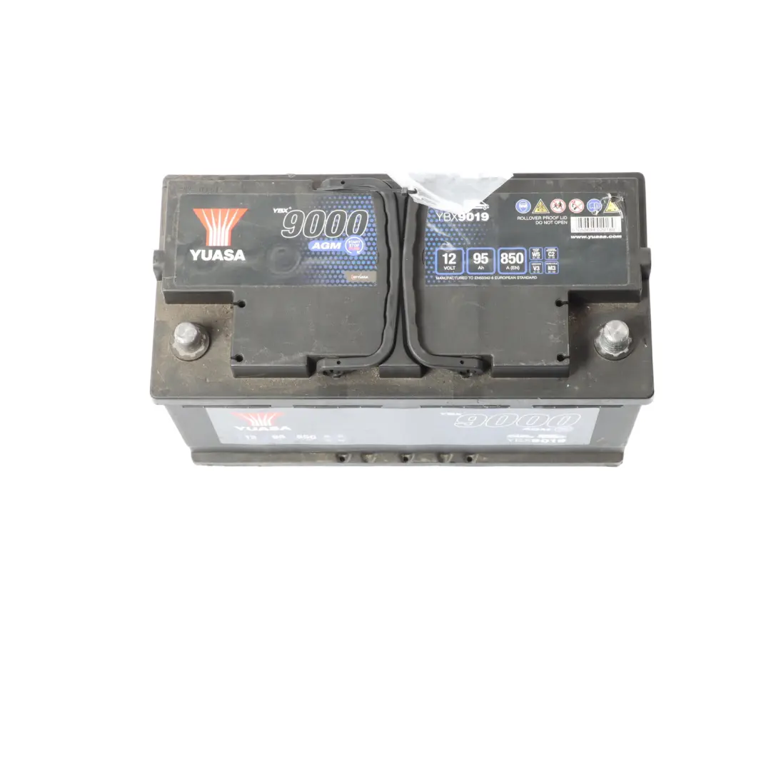  YUASA YBX 9000 AGM Start Stop 12V Accumulator Battery 95Ah 850A YBX9019 - SKU YUASA-YBX9000-AGM-95A - Part number YUASA YBX 9000 AGM 95Ah Accumulator