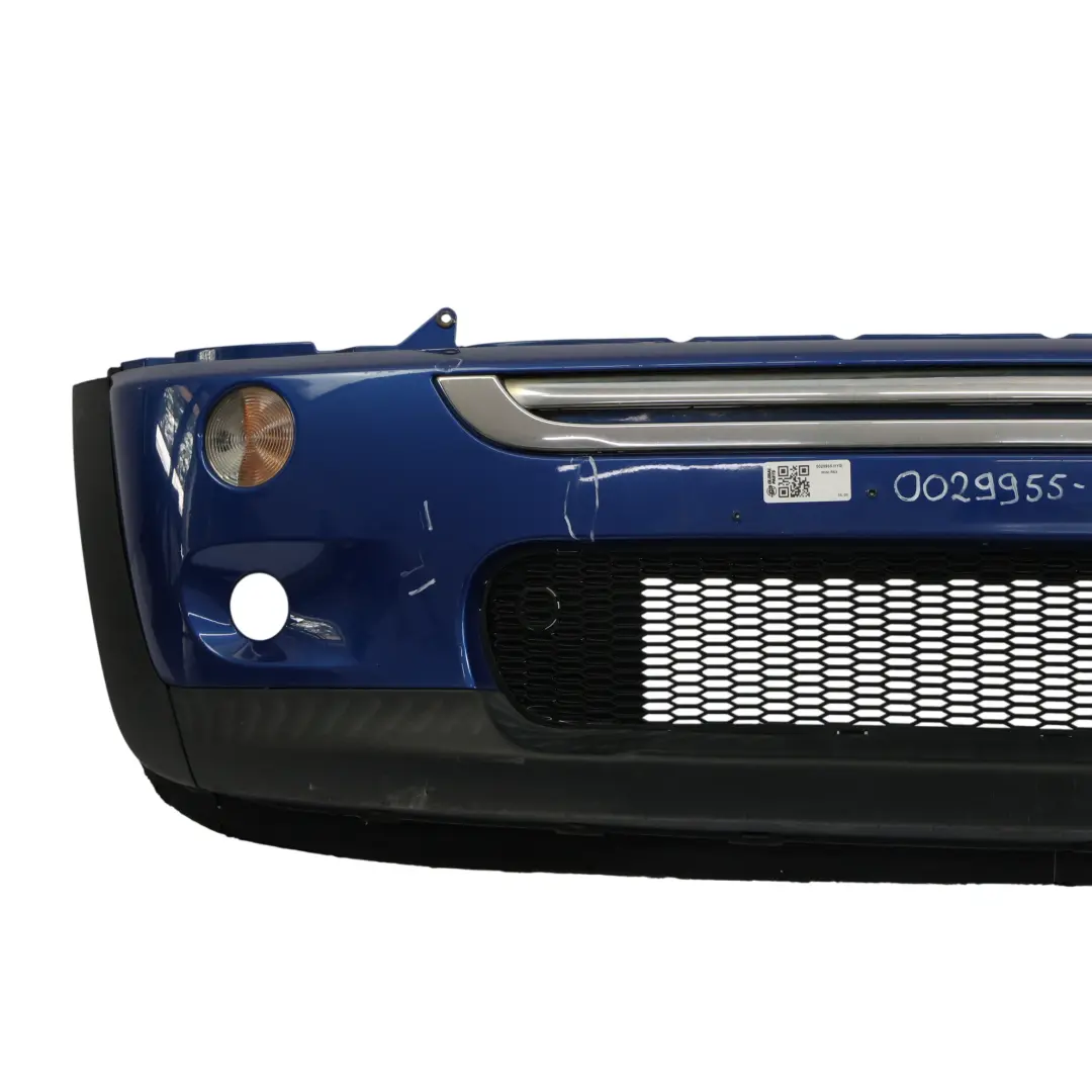 Front Bumper Panel Hyper Blue Metallic - A28 to Mini Cooper S R52 R53 with Part number 0029955 Mini Cooper S R52 R53 Front Bumper Panel Hyper Blue Metallic - A28 - SKU 0029955-HYB - Part number 0029955