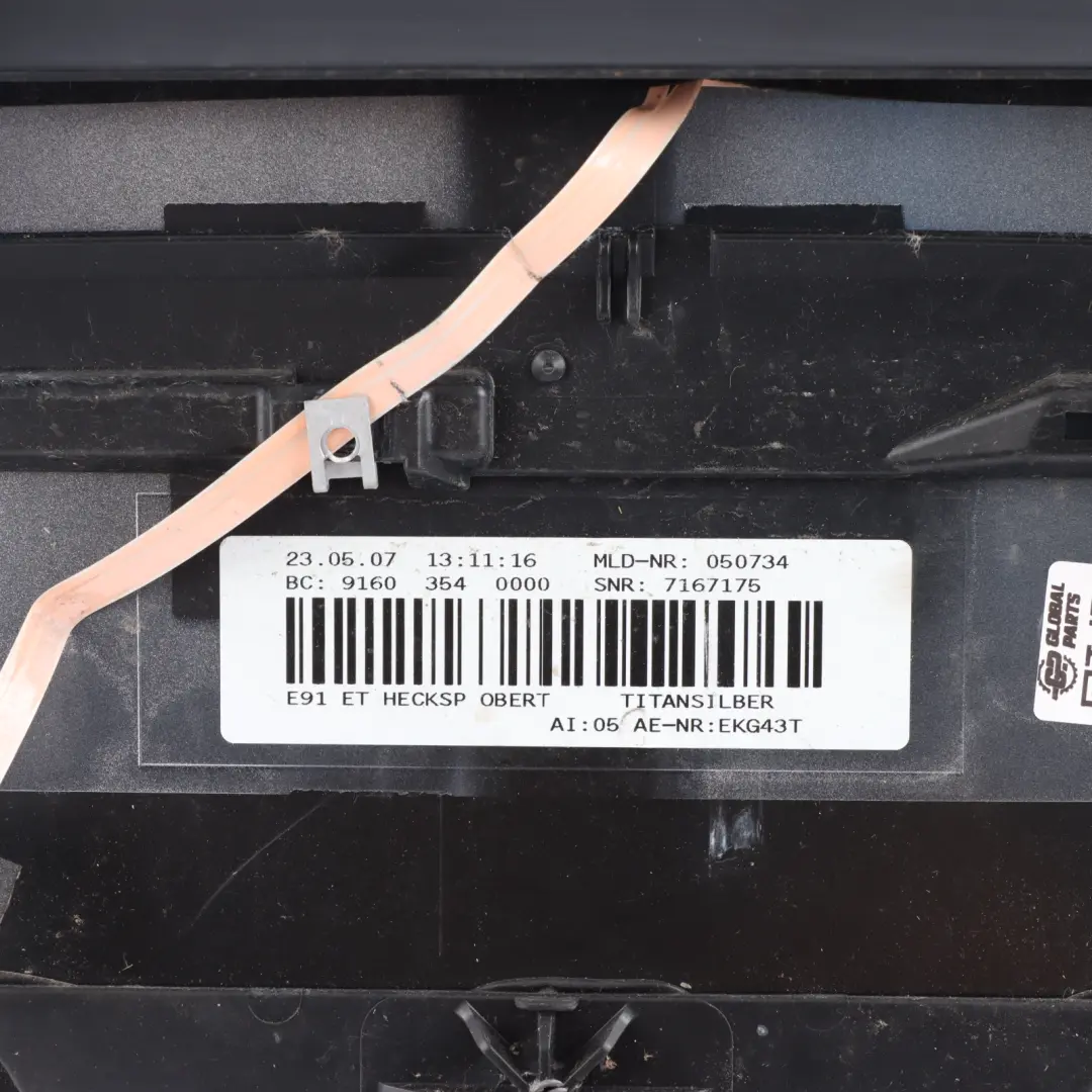 BMW E91 Touring Rear Spoiler Boot Trunk Lid Panel Titansilber Silver - 354 - SKU 0033470-TS3 - Part number 51120033470