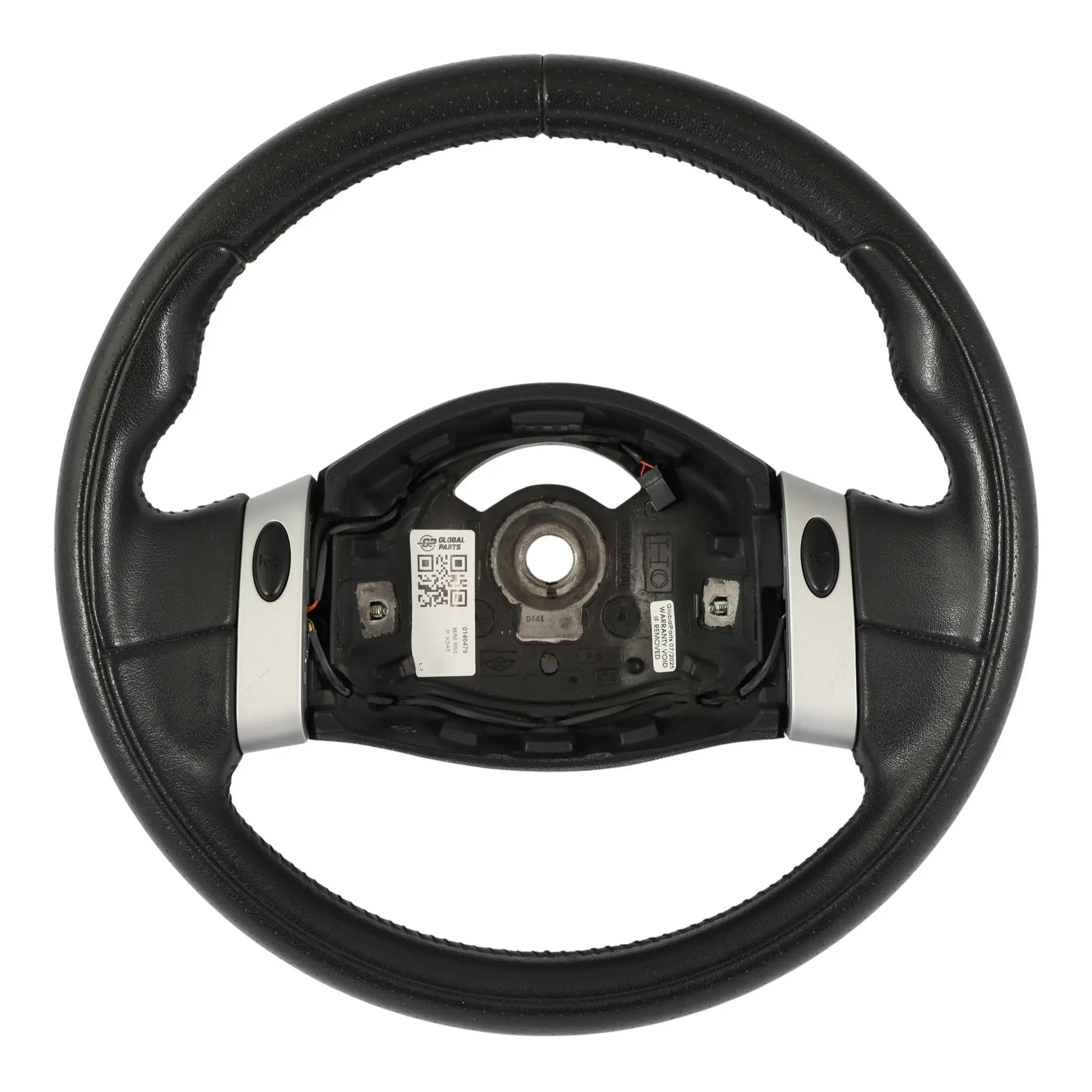 Mini Cooper R50 R52 R53 Cooper S Sport 2 Spoke Black Leather Steering Wheel