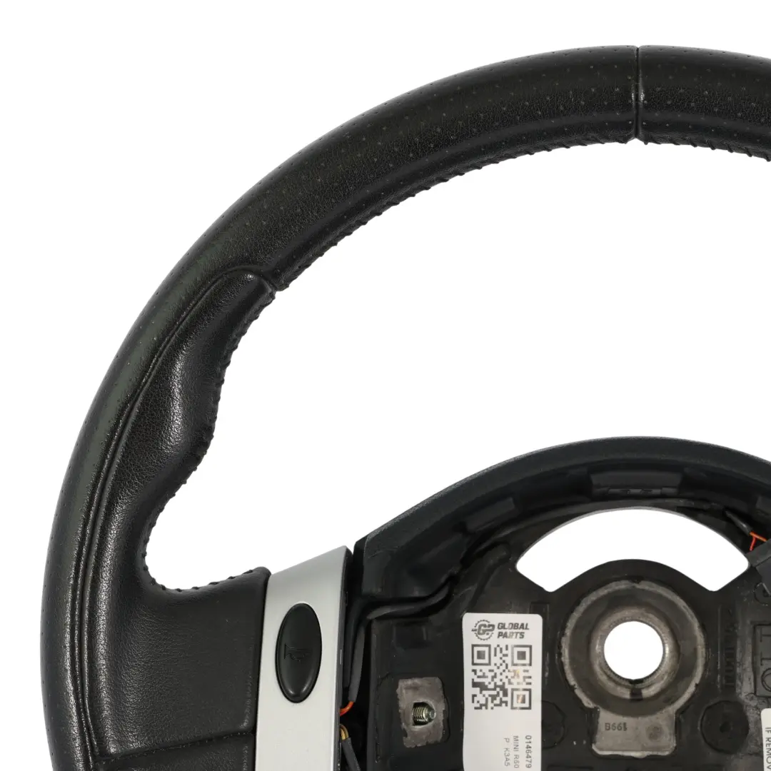 Mini Cooper R50 R52 R53 Cooper S Sport 2 Spoke Black Leather Steering Wheel - SKU 0146479 - Part number 0146479