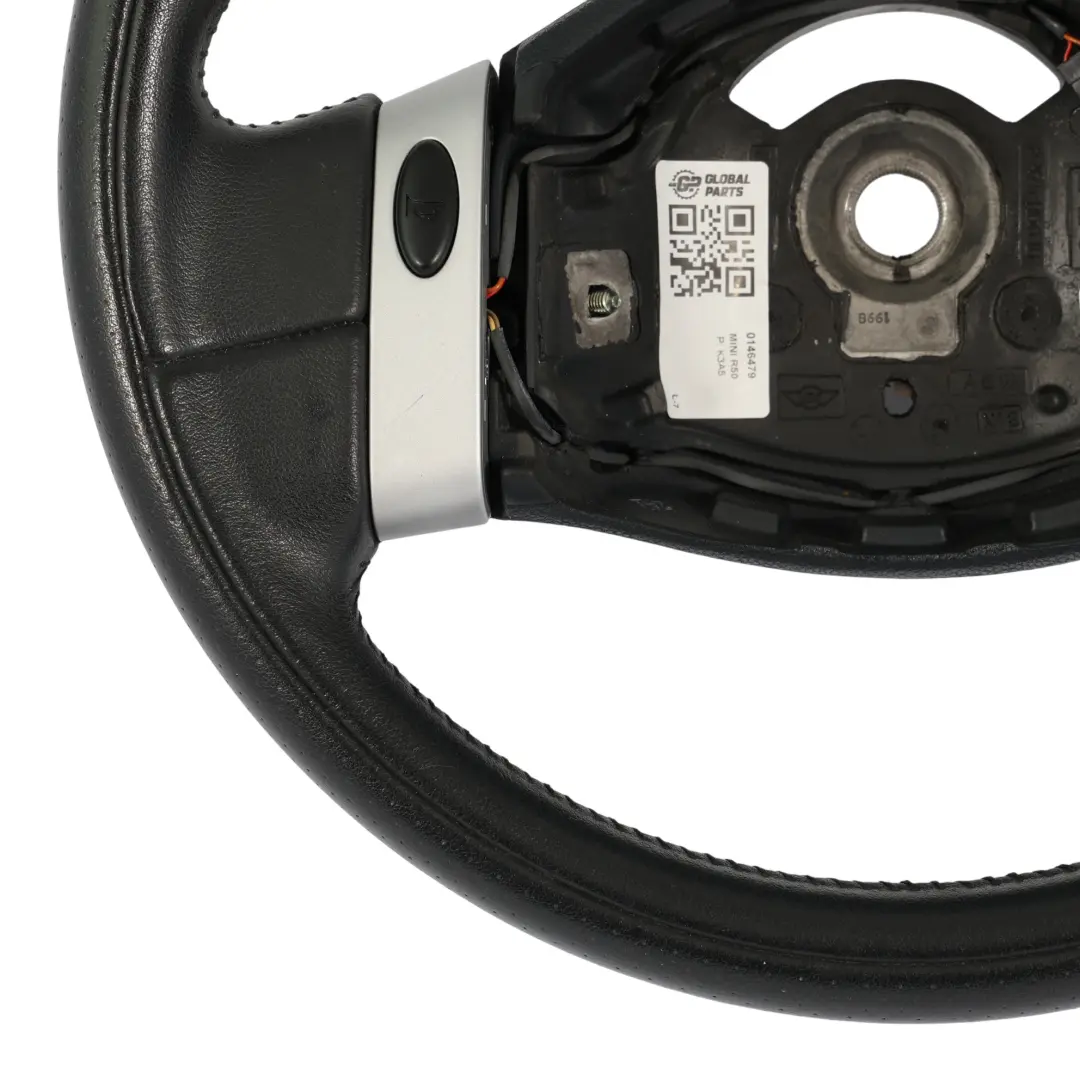 Mini Cooper R50 R52 R53 Cooper S Sport 2 Spoke Black Leather Steering Wheel - SKU 0146479 - Part number 0146479