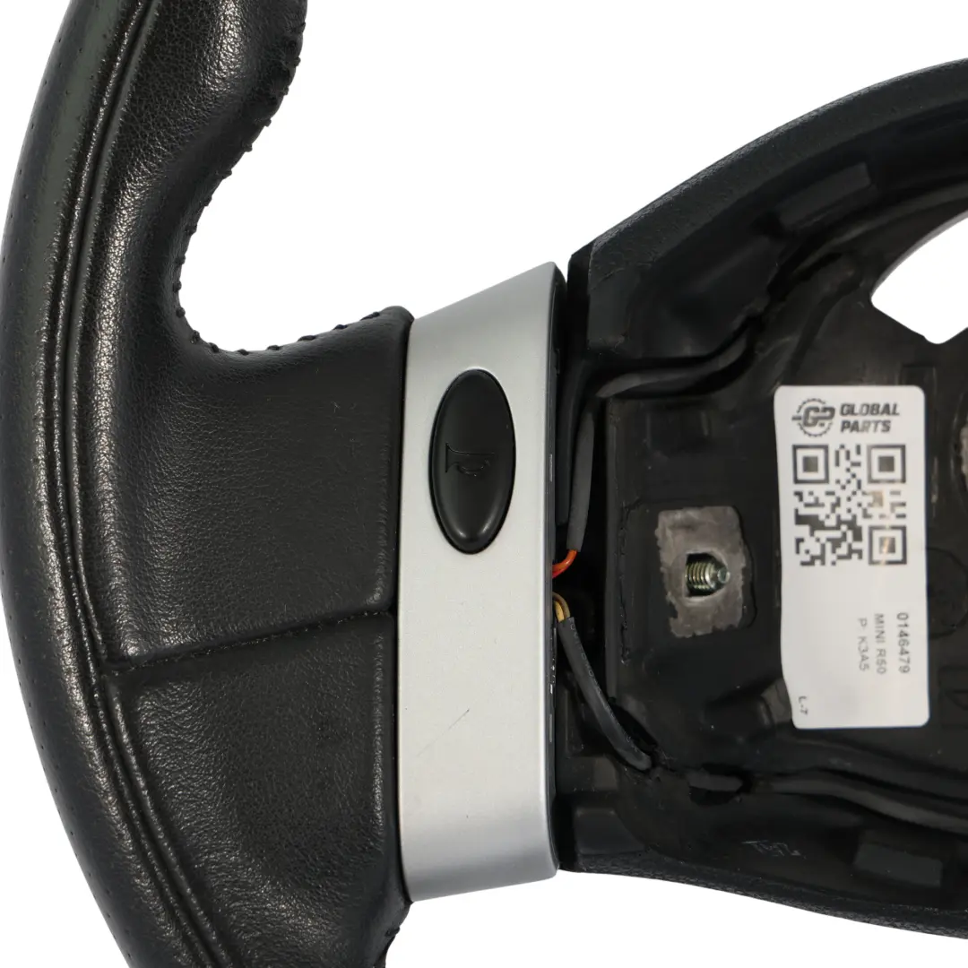 Mini Cooper R50 R52 R53 Cooper S Sport 2 Spoke Black Leather Steering Wheel - SKU 0146479 - Part number 0146479