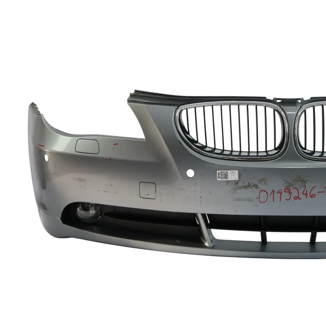 BMW E60 E61 Front Bumper Trim Panel Silbergrau Grey Metallic - A08 - SKU 0149246-SBG - Part number 0149246