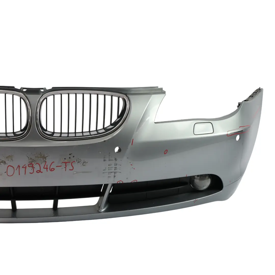 BMW E60 E61 Zderzak Przedni Silbergrau Srebrny Szary Metalik - A08 - SKU 0149246-SBG - Numer Części 0149246