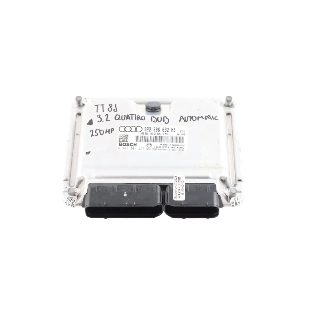 Audi TT 8J 3.2 FSI BUB Quattro 250HP Engine Control ECU Automatic - SKU 022906032HE - Part number 022906032HE