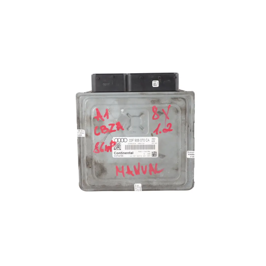 Audi A1 8X 1.2 TFSI CBZA 86HP Engine Control Module ECU 03F906070GN Manual - SKU 03F906070CA - Part number 03F906070CA