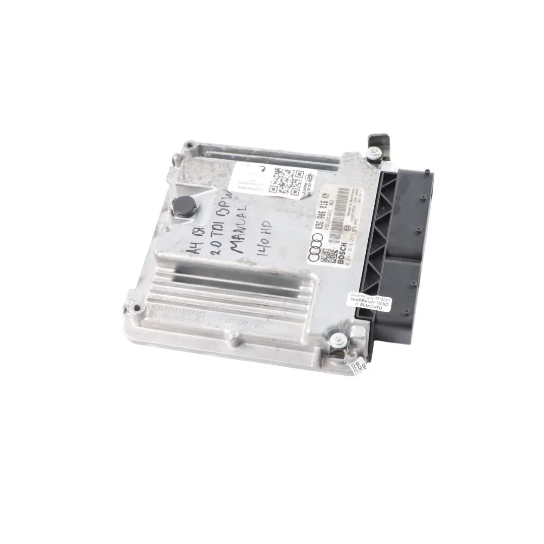 Audi A4 B7 BPW 2.0 TDI 140HP Diesel Engine Control Unit ECU Manual - SKU 03G906016KN - Part number 03G906016KN