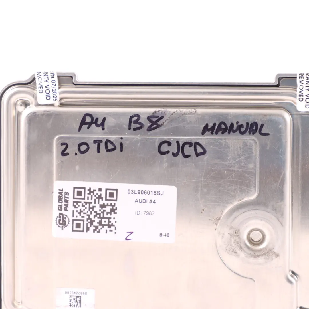 Audi A4 B8 A5 8T 2.0 TDI CJCD 150HP Engine Control Unit ECU Manual - SKU 03L906018SJ - Part number 03L906018SJ