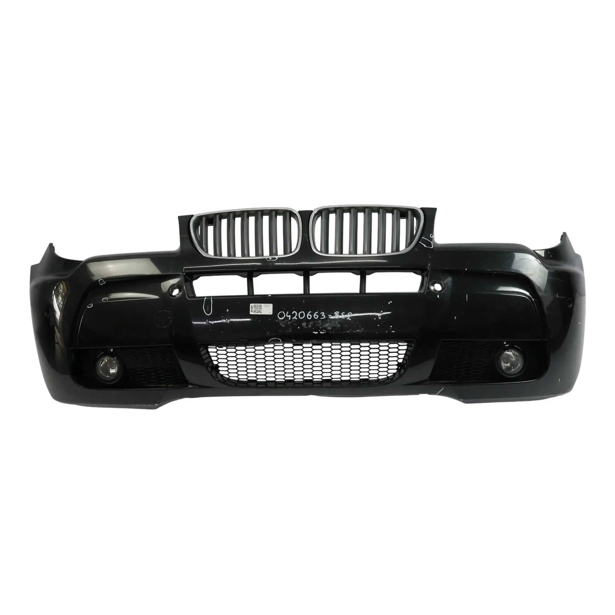 BMW X3 E83 LCI Zderzak Przedni M-Pakiet PDC Black Sapphire Czarny - 475