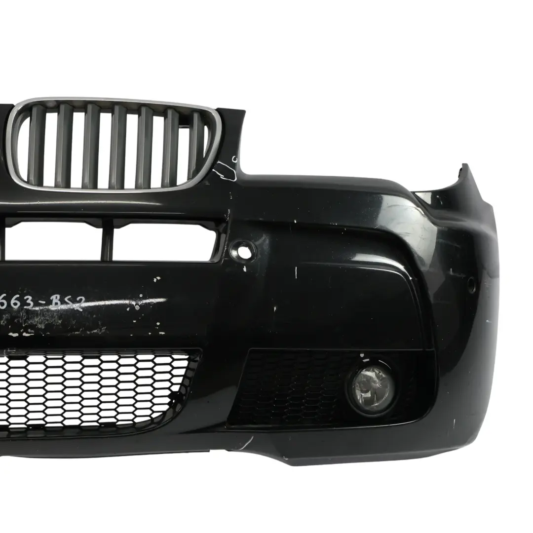 Front Bumper M Sport Complete Panel PDC Black Sapphire - 475 to BMW X3 E83 LCI with Part number 0420663 BMW X3 E83 LCI Front Bumper M Sport Complete Panel PDC Black Sapphire - 475 - SKU 0420663-BS2 - Part number 0420663