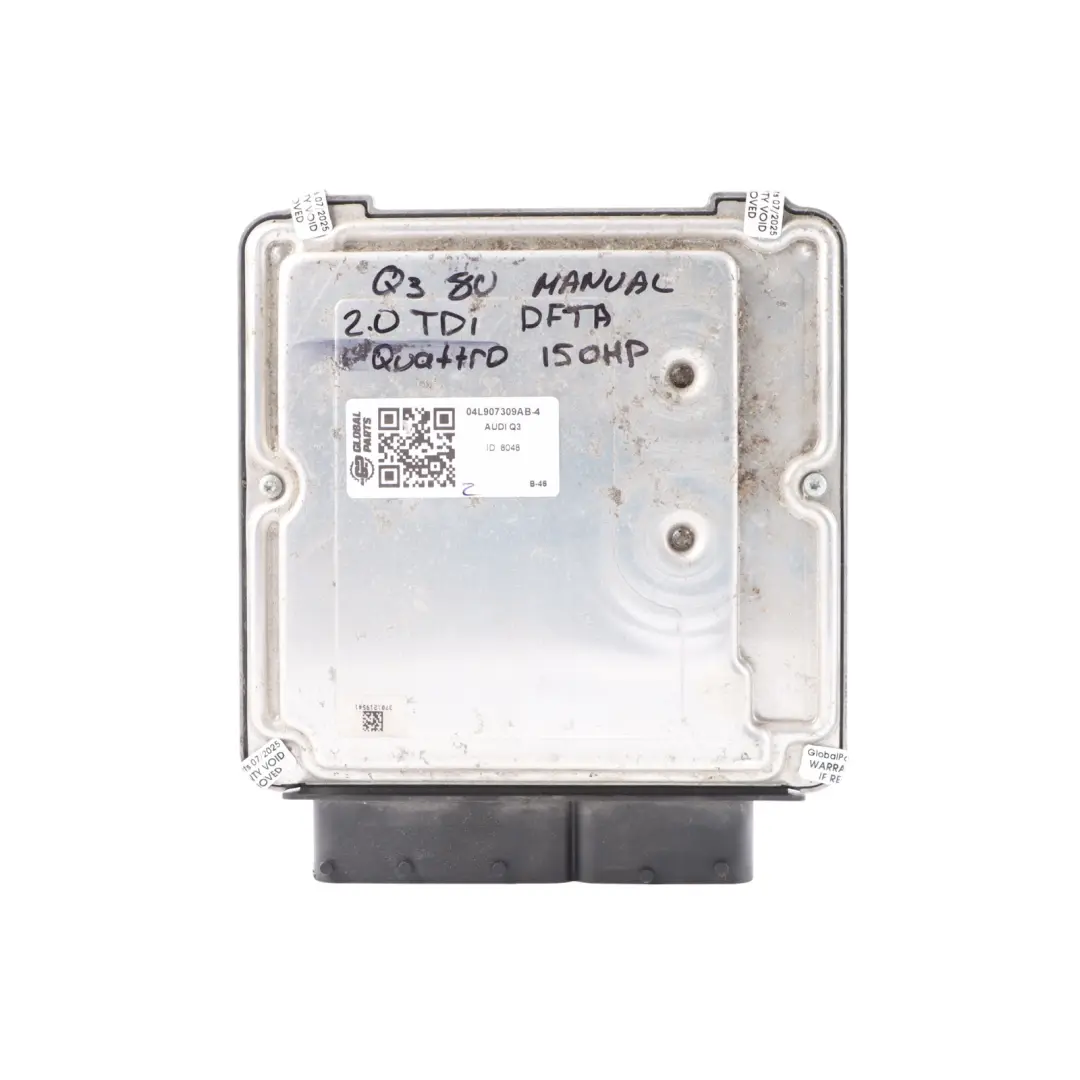 Audi Q3 8U 2.0 TDI DFTA 150HP Quattro Engine Control ECU Manual - SKU 04L907309AB-4 - Part number 04L907309AB