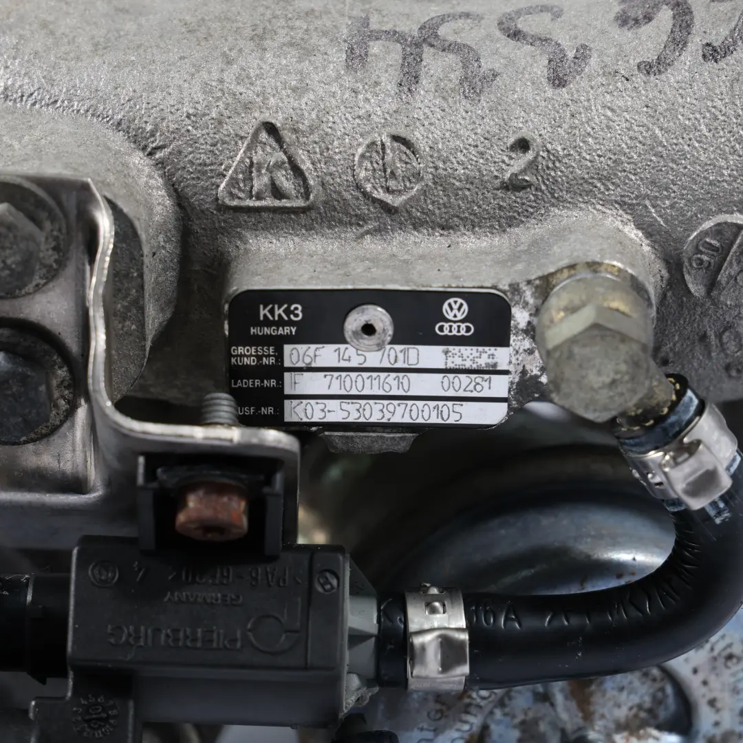 Volkswagen VW Golf 1K Turbocompressore Motore 2.0 TFSI BWA - SKU 06F145701H-3 - Numero di parte 06F145701H
