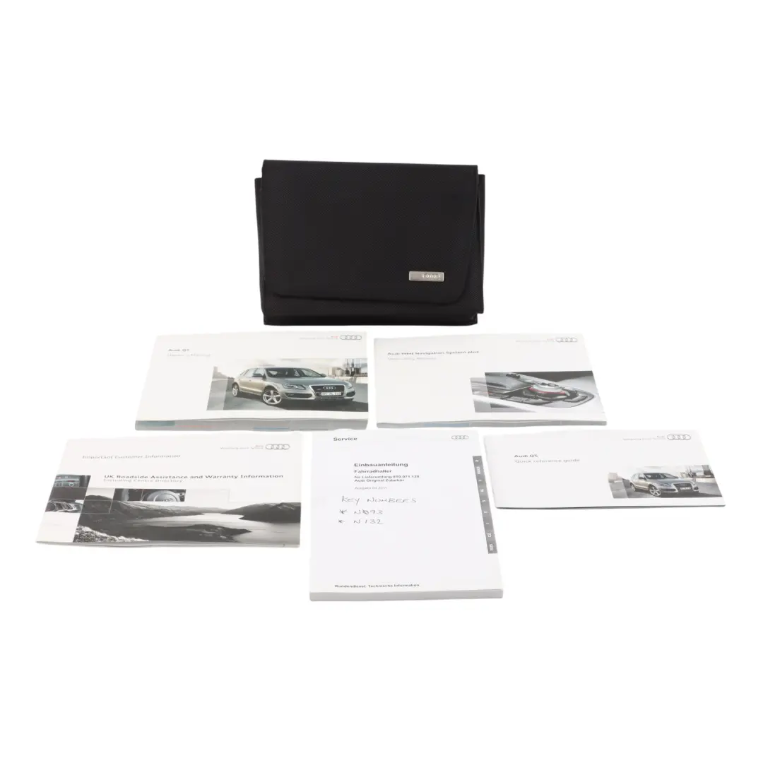 Owners Manual Handbook Quick Reference and Wallet Booklet to Audi Q5 8R with Part number 1115618RB20 Audi Q5 8R Owners Manual Handbook Quick Reference and Wallet Booklet - SKU 1115618RB20 - Part number 1115618RB20