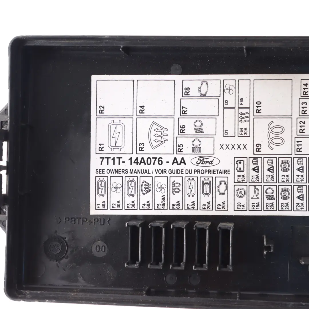 Ford Transit Connect 1.8 TDCI Power Distribution Fuse Box Cover 7T1T-14A076-AA - SKU 1475933 - Part number 1475933