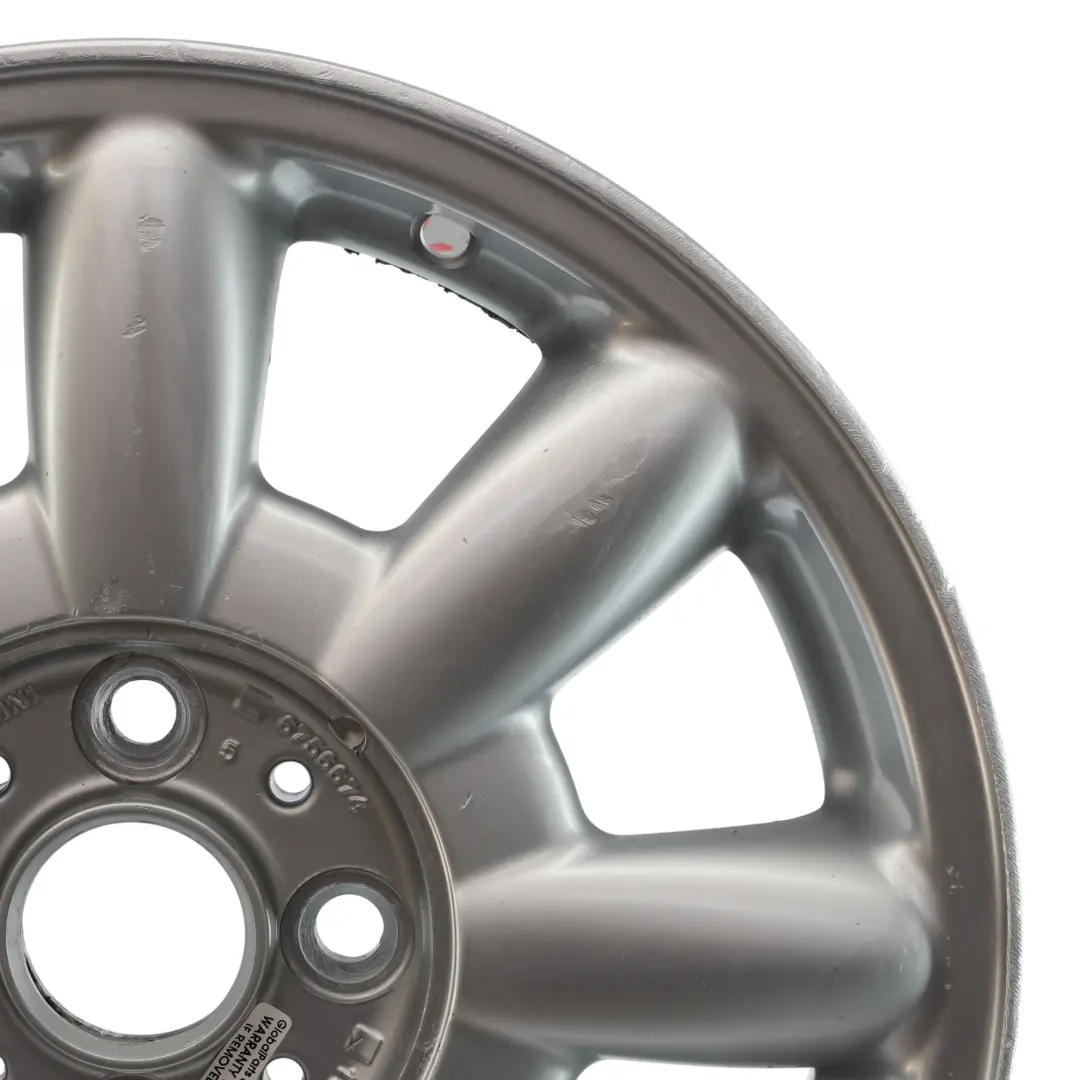 Mini Cooper One R50 R52 Silver Wheel Alloy Rim 15" 5,5J ET:45 8-Spoke 82 - SKU 1512347-2 - Part number 1512347