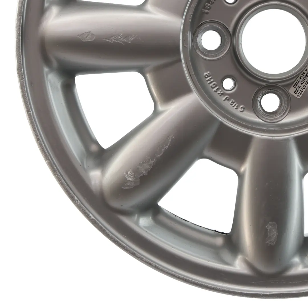 Mini Cooper One R50 R52 Silver Wheel Alloy Rim 15" 5,5J ET:45 8-Spoke 82 - SKU 1512347-2 - Part number 1512347