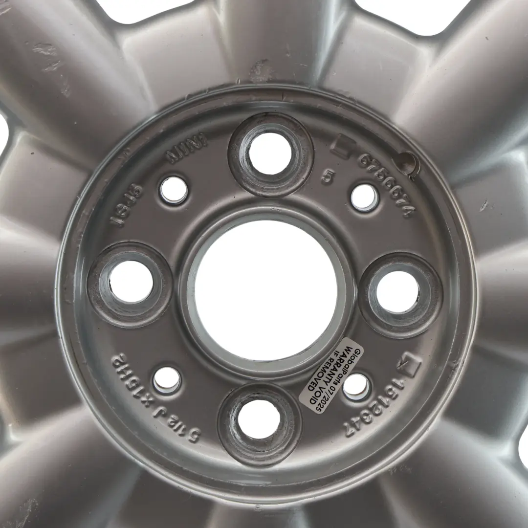 Mini Cooper One R50 R52 Silver Wheel Alloy Rim 15" 5,5J ET:45 8-Spoke 82 - SKU 1512347-2 - Part number 1512347