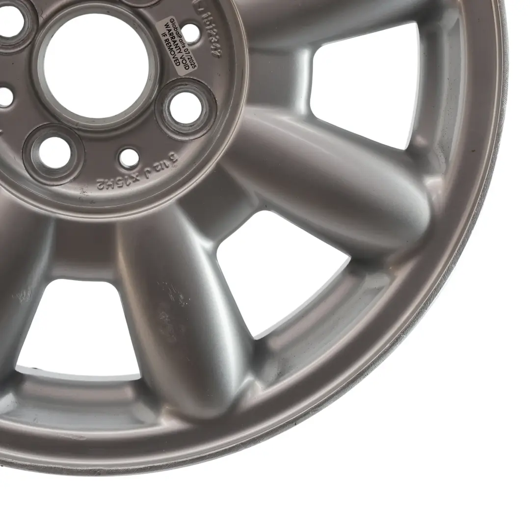 Mini Cooper One R50 R52 Silver Wheel Alloy Rim 15" 5,5J ET:45 8-Spoke 82 - SKU 1512347-3 - Part number 1512347