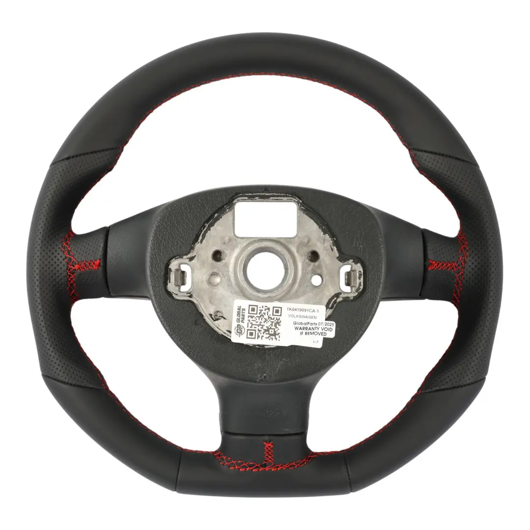 Volkswagen Golf Mk5 GTI Volant NEUF Cuir Noir Fond Plat - SKU 1K0419091CA-1 - Numéro de pièce 1K0419091CA