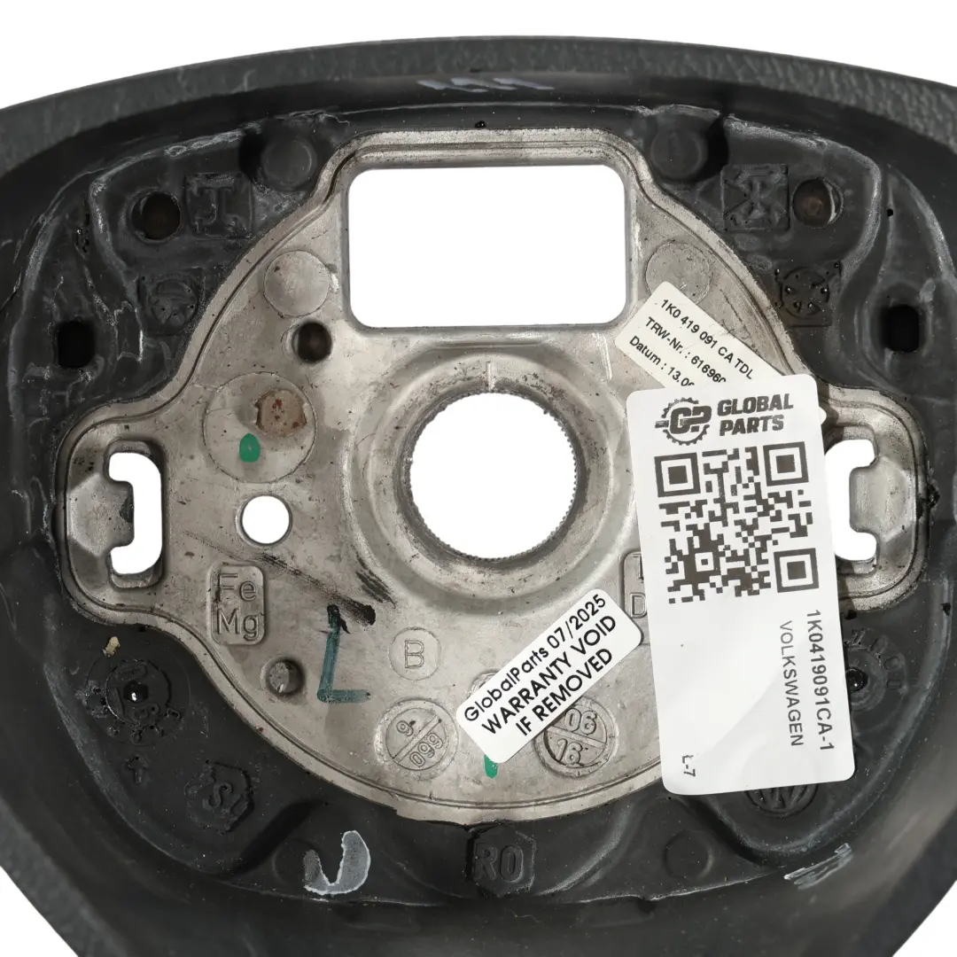 Mk5 GTI Steering Wheel NEW Black Leather Flat Bottom to Volkswagen Golf with Part number 1K0419091CA Volkswagen Golf Mk5 GTI Steering Wheel NEW Black Leather Flat Bottom - SKU 1K0419091CA-1 - Part number 1K0419091CA