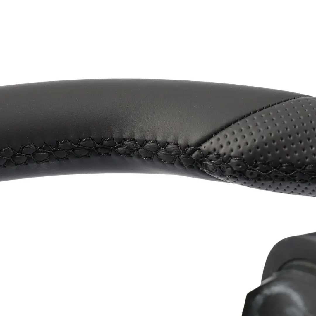 Mk5 GTI Steering Wheel NEW Black Leather Flat Bottom to Volkswagen Golf with Part number 1K0419091CA Volkswagen Golf Mk5 GTI Steering Wheel NEW Black Leather Flat Bottom - SKU 1K0419091CA-2 - Part number 1K0419091CA