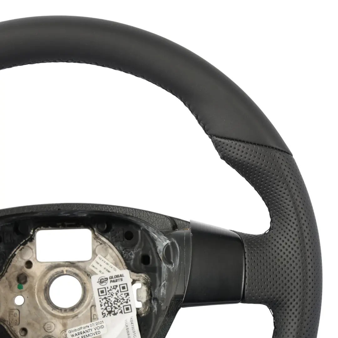 Volkswagen Golf Mk5 GTI Steering Wheel NEW Black Leather Flat Bottom - SKU 1K0419091CA-2 - Part number 1K0419091CA