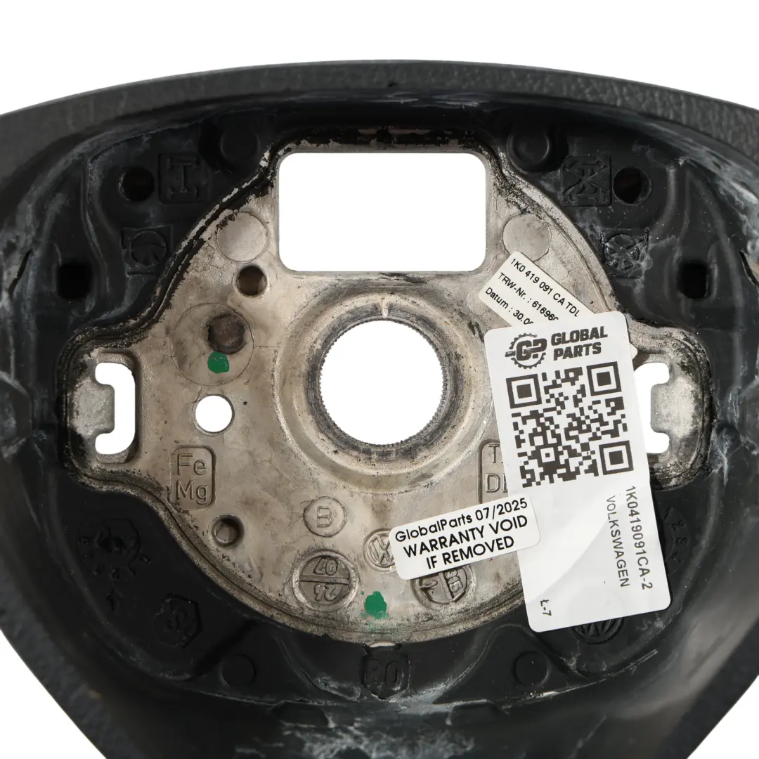 Mk5 GTI Steering Wheel NEW Black Leather Flat Bottom to Volkswagen Golf with Part number 1K0419091CA Volkswagen Golf Mk5 GTI Steering Wheel NEW Black Leather Flat Bottom - SKU 1K0419091CA-2 - Part number 1K0419091CA