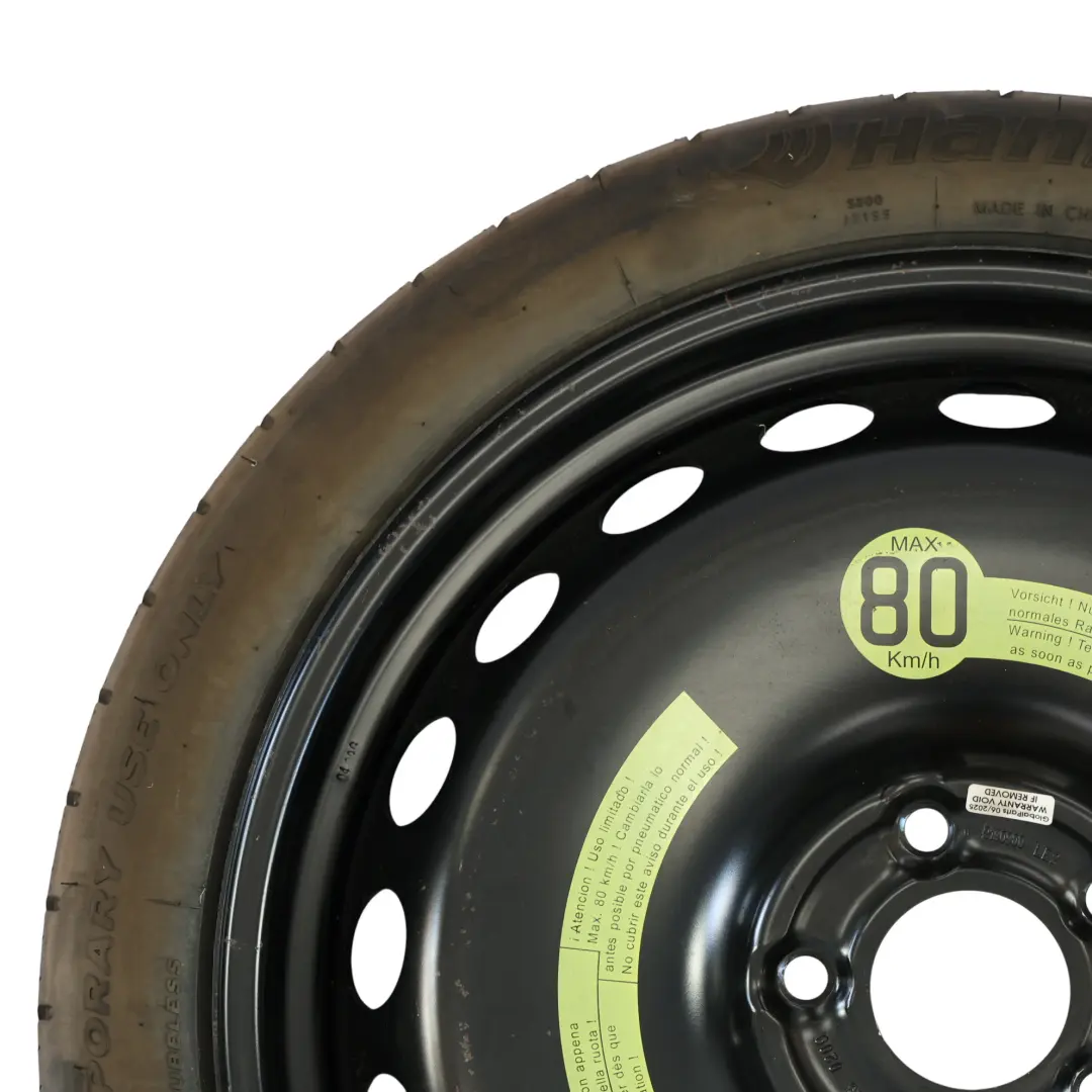 Audi A4 B8 Spare Wheel Wheel Steel R19 Hankook Tyre 125/70 - SKU 8K0601027-1 - Part number 8K0601027