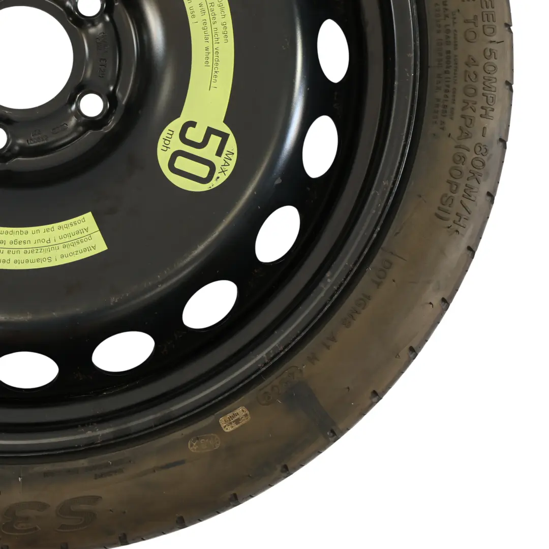 Rueda De Recambio Acero R19 Neumático Hankook 125/70 para Audi A4 B8 con número de pieza 8K0601027 Audi A4 B8 Rueda De Recambio Acero R19 Neumático Hankook 125/70 - SKU 8K0601027-1 - Número de pieza 8K0601027