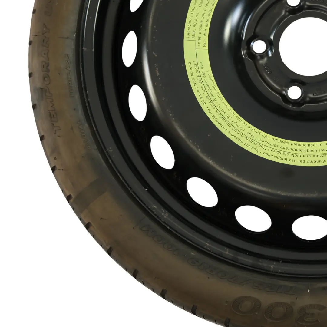 Ruota Scorta Acciaio R19 Pneumatico Hankook 125/70 per Audi A4 B8 con numero di parte 8K0601027 Audi A4 B8 Ruota Scorta Acciaio R19 Pneumatico Hankook 125/70 - SKU 8K0601027-1 - Numero di parte 8K0601027