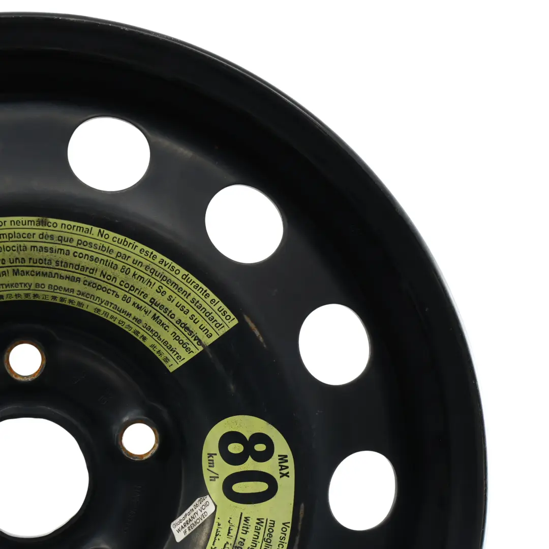 Ersatz Rad Felge Stahl 16" 3,5J ET:25,5 für Audi A3 8P mit Teilenummer 1K0601027AL Audi A3 8P Ersatz Rad Felge Stahl 16" 3,5J ET:25,5 - SKU 1K0601027AL-1 - Teilenummer 1K0601027AL